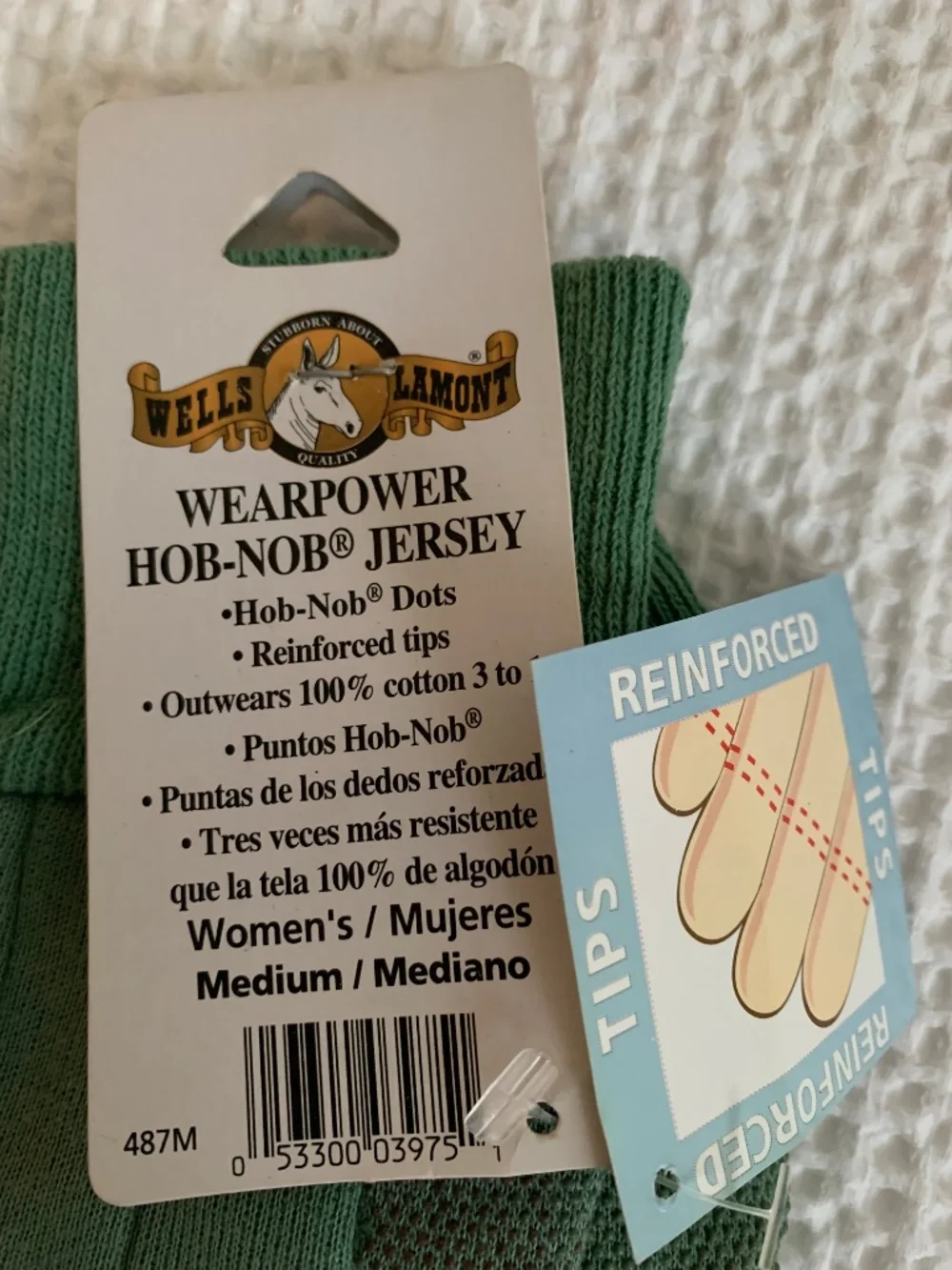 Women’s gardening gloves, reinforced tips, Sz M
